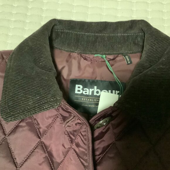 Barbour Ombersley Quilted Jacket, Black Cherry, Size 4 NWT - Picture 6 of 9